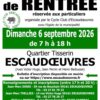 BROCANTE DE LA RENTREE DIMANCHE 6 SEPTEMBRE A ESCAUDOEUVRES